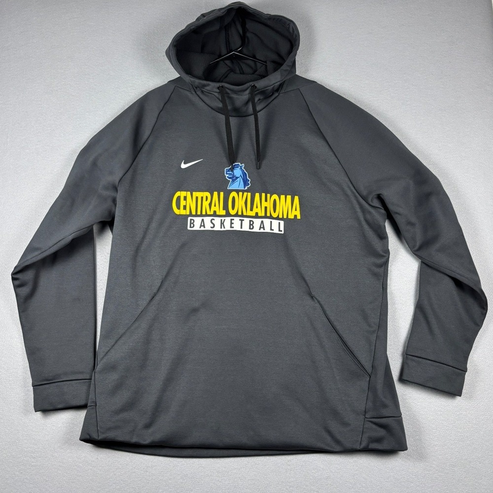 Nike Dri-FIT Central Oklahoma Basketball Hoodie XXL Dark Gray Pullover